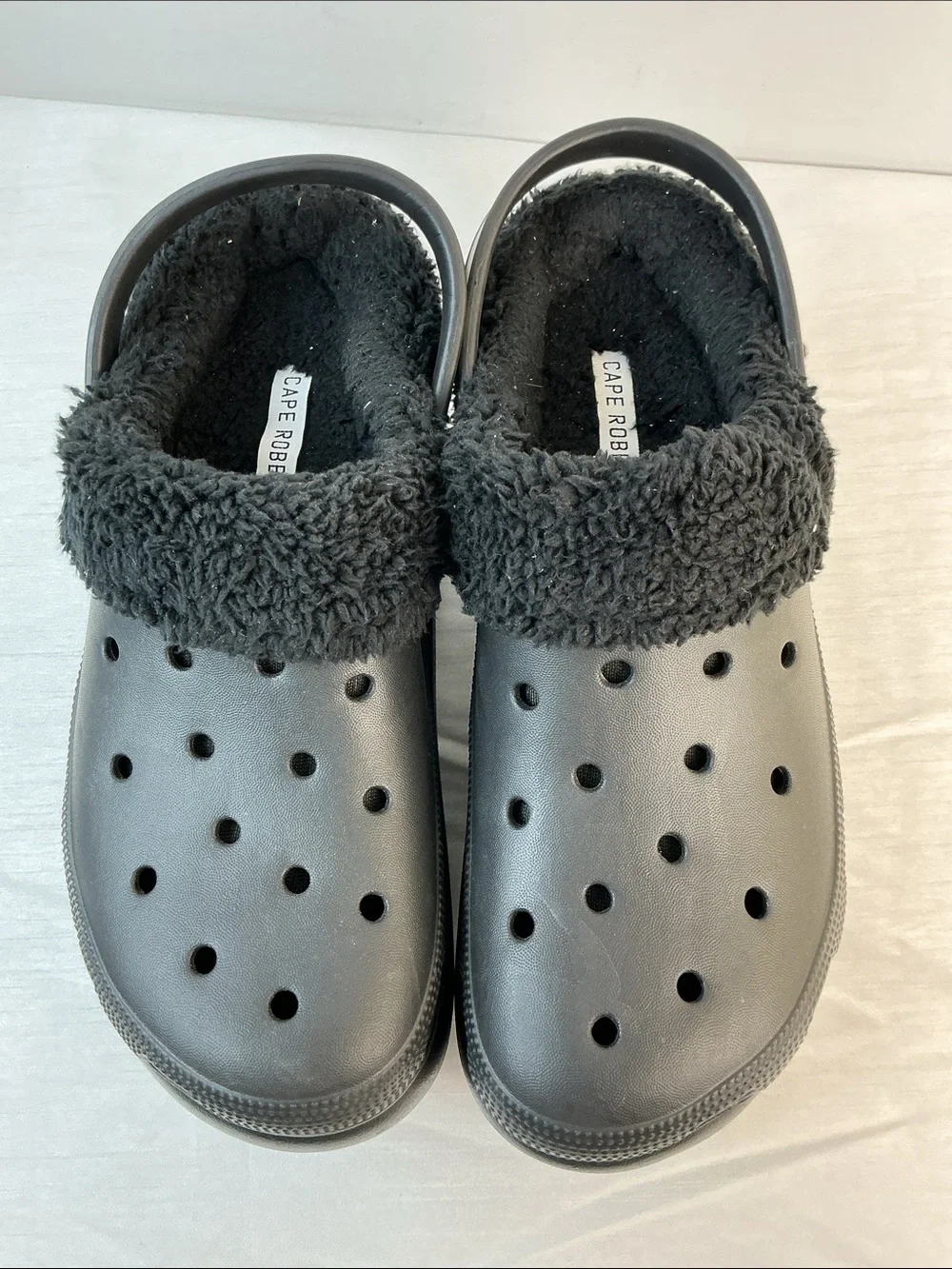 Cape Robbin Black Platform Mules crocs style